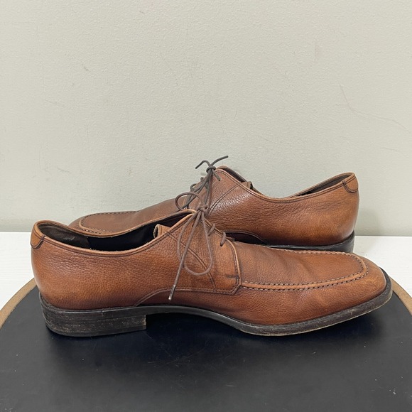 Salvatore Ferragamo Studio Shoes Men 10.5 D Brown Leather Made in Italy - Picture 8 of 13
